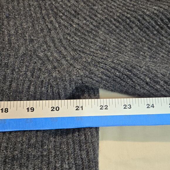 Banana Republic Men's XL Wool Camel Hair 1/4 Zip Pullover Sweater Charcoal Gray - Picture 6 of 10